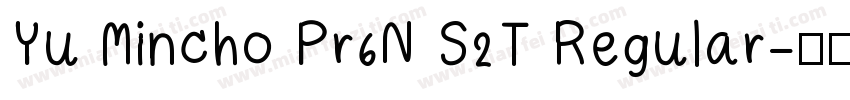 Yu Mincho Pr6N S2T Regular字体转换